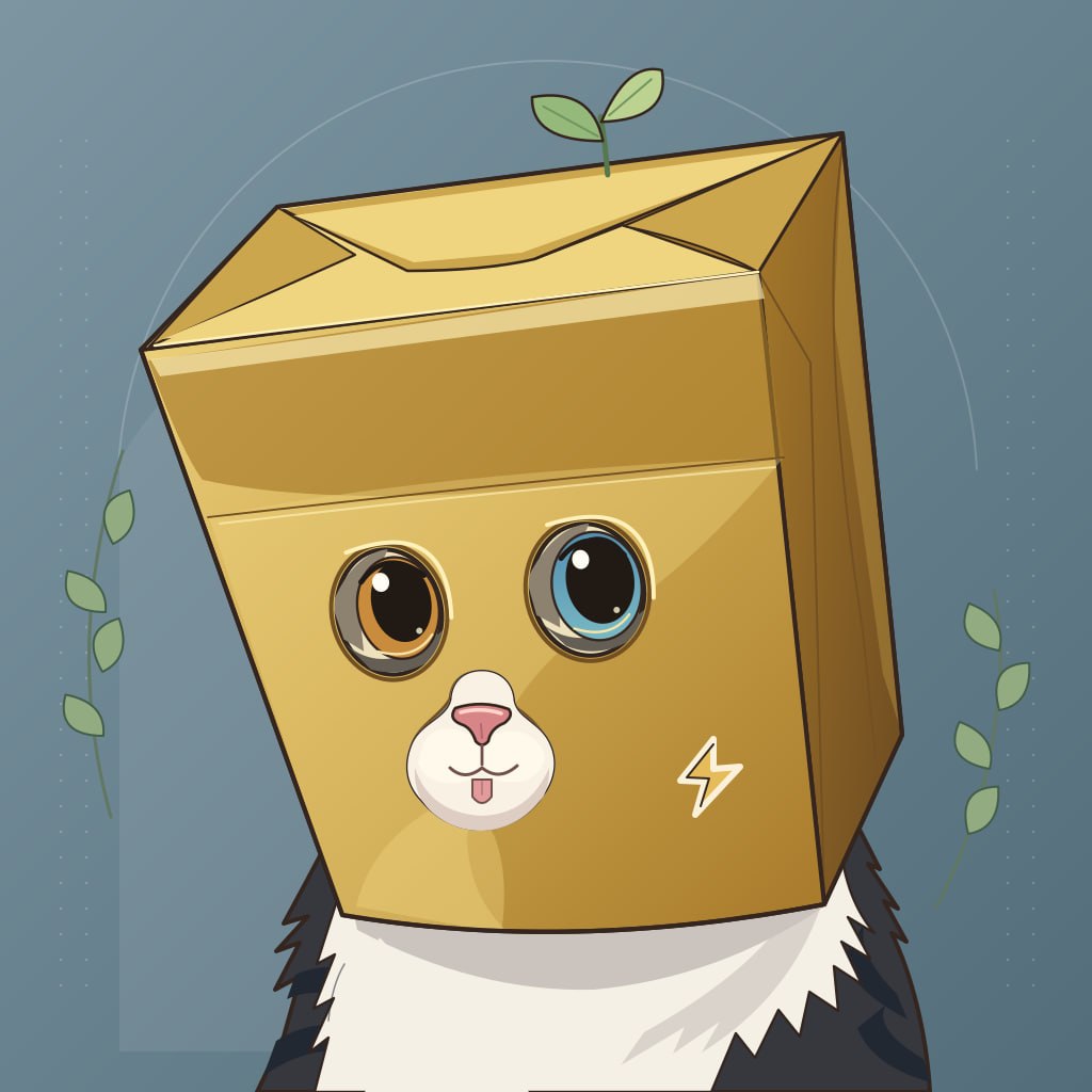 Anonymous Cat with upside down cardboard box and cutouts
